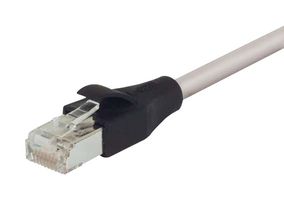 L-COM TRD695SZ-90 Ethernet Cable, Cat6, RJ45 Plug to RJ45 Plug, Light Gray, 27.4 m, 90 ft