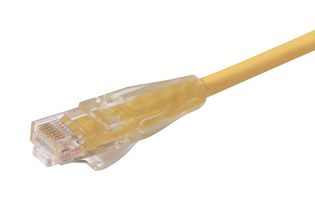L-COM TRD695Y-90 Ethernet Cable, Cat6, RJ45 Plug to RJ45 Plug, UTP (Unshielded Twisted Pair), Yellow, 27.4 m