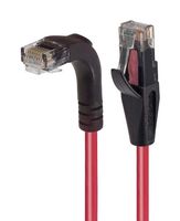 L-COM TRD815RARD-20 Ethernet Cable, Cat5e, 90° RJ45 Plug to RJ45 Plug, UTP (Unshielded Twisted Pair), Red, 6.1 m