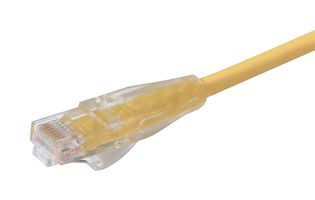 L-COM TRD815Y-90 Ethernet Cable, Cat5e, RJ45 Plug to RJ45 Plug, UTP (Unshielded Twisted Pair), Yellow, 27.4 m