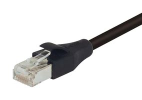 L-COM TRD855DSZBLK-250 Ethernet Cable, Cat5e, RJ45 Plug to RJ45 Plug, STP (Shielded Twisted Pair), Black, 76.2 m, 250 ft
