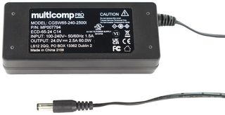 MULTICOMP PRO MP008785 AC/DC Power Supply, ITE, 1 Output, 60 W, 24 VDC, 2.5 A