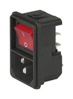 SCHURTER 4302.2101 Un-Filtered IEC Power Entry Module, IEC C14, General Purpose, 10 A, 250 VAC, 2-Pole Switch