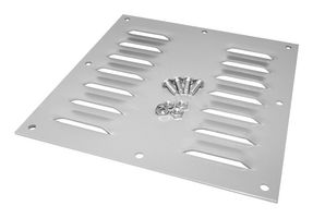 HAMMOND 1481L88 Enclosure Accessory, Louvered, Ventilation Panel, Steel, Gray, Hammond Enclosures, 268.22 mm
