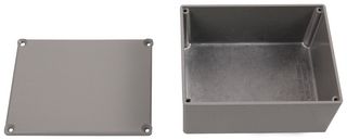 BUD INDUSTRIES CU-234-G Metal Enclosure, Econobox, Diecast, Small, Diecast Aluminum, 56.1 mm, 93 mm, 119 mm