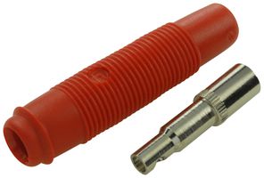 HIRSCHMANN TEST AND MEASUREMENT 931804101 Banana Test Connector, 4mm, Jack, Cable Mount, 16 A, 60 VDC, Tin Plated Contacts, Red