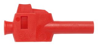 POMONA 73091-2 Banana Test Connector, Plug, Cable Mount, 20 A, 600 V, Nickel Plated Contacts, Red