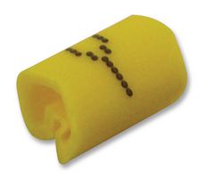 RAYCHEM - TE CONNECTIVITY 13611434 Wire Marker, K Type, Pre Printed, Y, Black, Yellow, 5.8mm x 12.56mm, 10 mm
