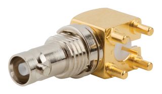 AMPHENOL RF 034-1030 RF / Coaxial Connector, BNC Coaxial, Right Angle Jack, Through Hole Right Angle, 75 ohm