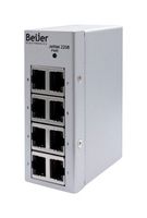 BEIJER ELECTRONICS F00N2208000000 Switch, IP30, 8 Ports, Industrial, Unmanaged Fast Ethernet, DIN Rail, RJ45 x 8, 10Mbps, 100Mbps