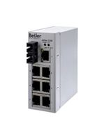 BEIJER ELECTRONICS F00N2208710300 Switch, IP30, 8 Ports, Industrial, Unmanaged Fast Ethernet, DIN Rail, RJ45 x 7, SC Fiber x 1