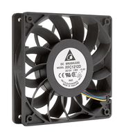DELTA ELECTRONICS FFC1212D-F00 DC Axial Fan, 12 V, Square, 120 mm, 25.4 mm, Ball Bearing, 150.33 CFM