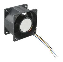 DELTA ELECTRONICS PFC0612DE-F00 DC Axial Fan, 12 V, Square, 60 mm, 38 mm, Ball Bearing, 67.85 CFM