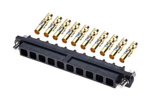 HARWIN M80-4000000F1-10-325-00-000 Rectangular Connector, Datamate Mix-Tek M80 Series, 10 Contacts, Receptacle, 4 mm, Solder, 1 Row