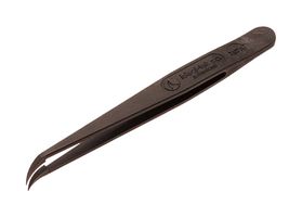 AVEN 18534 Tweezers, Component Handling/ESD, Style 707A, 4.5" Overall Length, Carbon Fiber Reinforced Plastic