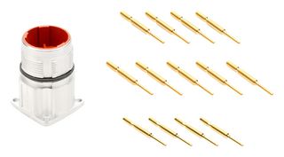 AMPHENOL SINE/TUCHEL MB1LLN0800-KIT Sensor Connector, MotionGrade M23 Standard Series, M23, Female, 8 Positions, Crimp Socket