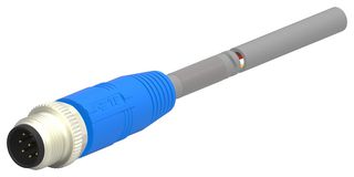 TE CONNECTIVITY T4151120008-003 Sensor Cable, M12 Plug, Free End, 8 Positions, 1.5 m, 4.9 ft, T415 Series