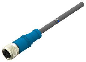 TE CONNECTIVITY T4151320005-003 Sensor Cable, M12 Receptacle, Free End, 5 Positions, 1.5 m, 4.9 ft, T415 Series