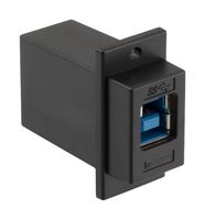 L-COM ECF504-3BA-BLK USB Adapter, Black, USB Type B Receptacle, USB Type A Receptacle, USB 3.0