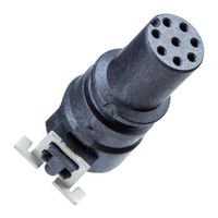 AMPHENOL LTW M8-08PFFT-EE0001 Sensor Connector, M Series, M8, Female, 8 Positions, PCB Socket, Straight Panel Mount
