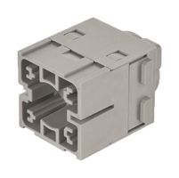 HARTING 09140013005 Heavy Duty Connector, Short, Han-Modular Series, Module, 1 Contact, Plug, Screw Pin