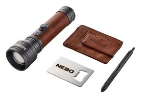 NEBO SPORTS NEB-BND-0015 Flashlight, High Power LED, 600 lm, 154.2ft, Aluminum/3.7V/2200mAh, Rechargeable Lithium Ion Battery
