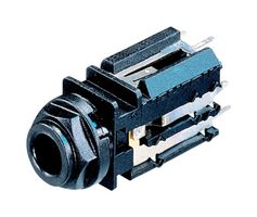 NEUTRIK NJ3FD-V Phone Audio Connector, Non-Switching Stereo, 3 Contacts, Jack, Panel PCB Mount