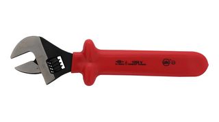 WIHA 76210 Wrench, Adjustable, Insulated, 1-1/4" Jaw Opening, 10" Length, Slip Guard Handle