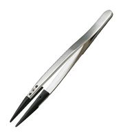 IDEAL-TEK 249CFR.SA Tweezer, Replaceable Tips, ESD, 130 mm, Stainless Steel Body, Carbon Fibre Tip
