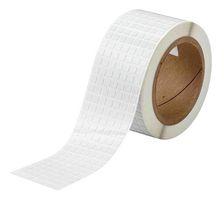 BRADY THT-70-729-20 Wire Marker, Thermal Transfer, Blank (No Legend), 6.35mm x 6.35mm, PI (Polyimide), White