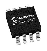 MICROCHIP SST26WF064C-104I/SM Flash Memory, Serial NOR, 64 Mbit, 8M x 8bit, SPI, SOIJ, 8 Pins