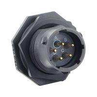 SOURIAU-SUNBANK / EATON UTSX714E5P Circular Connector, Standard Circular Connector, TRIM TRIO UTSX Series, Jam Nut Receptacle