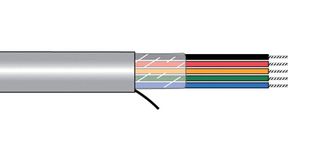 ALPHA WIRE 5404 SL001 Multiconductor Cable, Unshielded, 4 Conductor, 22 AWG, 0.35 mm², 1000 ft, 305 m