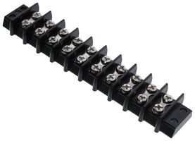 CINCH CONNECTIVITY SOLUTIONS 10-142 Panel Mount Barrier Terminal Block, 2 Row, 10 Positions, 10 AWG, 14.3 mm, 30 A
