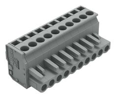 WAGO 232-210/026-000 Pluggable Terminal Block, 5 mm, 10 Positions, 2.5 mm², Push In