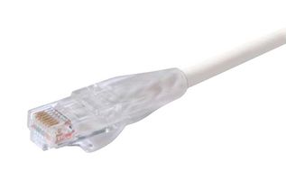 L-COM TRD815WHT-90 Ethernet Cable, Cat5e, RJ45 Plug to RJ45 Plug, UTP (Unshielded Twisted Pair), White, 27.4 m