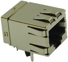 AMP - TE CONNECTIVITY 5406296-1. Modular Connector, Right Angle, RJ45 Jack, 1 x 1 (Port), 8P8C, Cat5e, Through Hole Mount