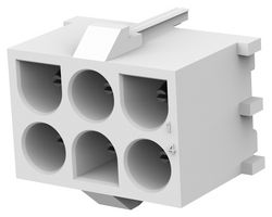 AMP - TE CONNECTIVITY 641970-1. Rectangular Power Connector, Straight, 6 Contacts, Universal MATE-N-LOK Series, PCB Mount, Solder