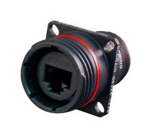 GLENAIR 233-301NF00-175HN1 Modular Connector, RJ45 Jack, 1 x 1 (Port), 8P8C, Cat5e, IP67, IP68, Panel Mount