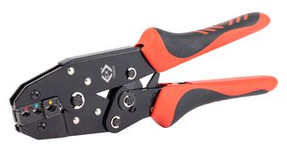 CK TOOLS T3682A Crimp Tool, Ratchet, Insulated Terminals, 0.5mm - 6mm² Butt & Parallel Splicers