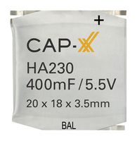 CAP-XX HA230F Supercapacitor, 0.4 F, 5.5 V, Solder, ± 20%