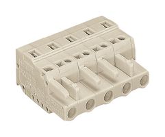 WAGO 721-204/026-000 Pluggable Terminal Block, 7.5 mm, 4 Positions, 2.5 mm², Push In