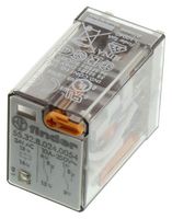 FINDER 55.32.8.024.0054 Power Relay, DPDT, 24 VAC, 10 A, 55 Series, Socket, Non Latching