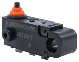 E-SWITCH WS10850100F130SA Microswitch, Snap Action, Pin Plunger, SPDT, Solder Lug, 100 mA, 48 V