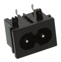 QUALTEK ELECTRONICS 770W-X2/10 IEC Power Connector, IEC C8 Inlet, 2.5 A, 250 VAC, Through Hole, PCB Mount, 770W Series
