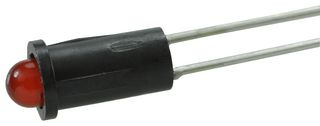 DIALIGHT 558-0102-001F LED Panel Mount Indicator, Snap-in, Red, 5 VDC, 3.96 mm, 12 mA, 29 mcd, Not Rated