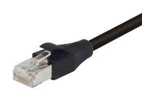 L-COM TRD695SZBLK-7 Ethernet Cable, Cat6, RJ45 Plug to RJ45 Plug, Black, 2.1 m, 7 ft