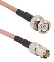 AMPHENOL RF 095-850-267-048 RF / Coaxial Cable Assembly, 48 ", 1.2 m, RG316, BNC Plug, BNC Jack, 50 ohm