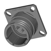 AMPHENOL AEROSPACE TVPS00DS-13-4P Circular Connector, TV Series, MIL-DTL-38999 Series III, Wall Mount Receptacle, 4 Contacts