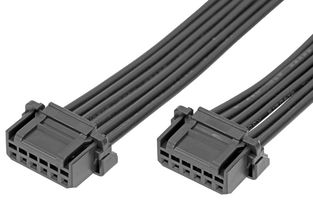 MOLEX 219652-1061 Cable Assembly, Micro-One 2.0 Receptacle to Micro-One 2.0 Receptacle, 6 Positions, 2 mm, 1 Row